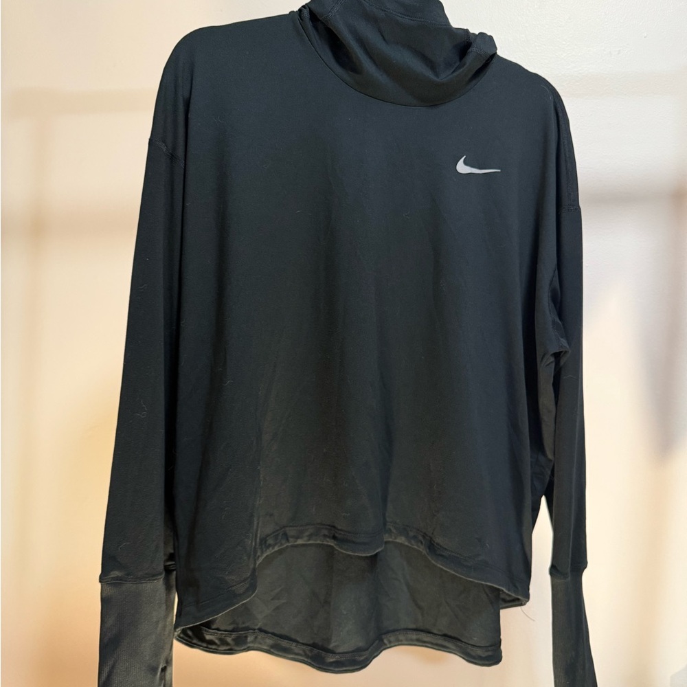 Nike Black Asymmetrical Relaxed Hoodie